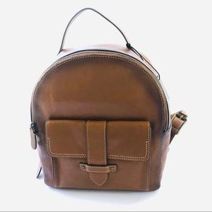 Frye Leather Olivia Backpack Tan